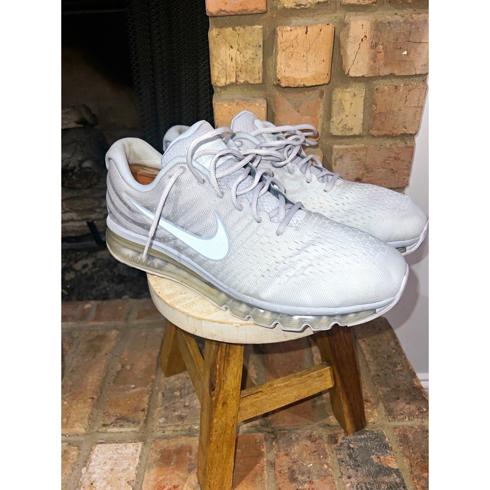 Nike Air Max 2017 "Pure Platinum" Gray Men's Low Top Lace Up Running 849559-009
